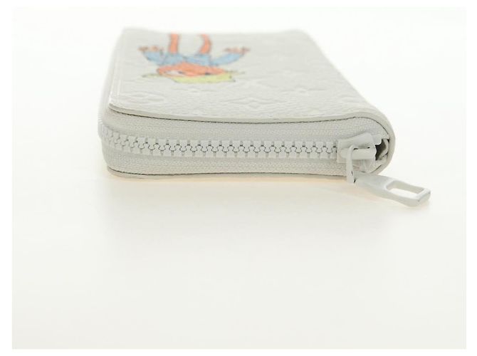 LOUIS VUITTON Taurillon Zippy Wallet Vertical LV Friend M80337 LV Auth 182719M Bianco - vista 5