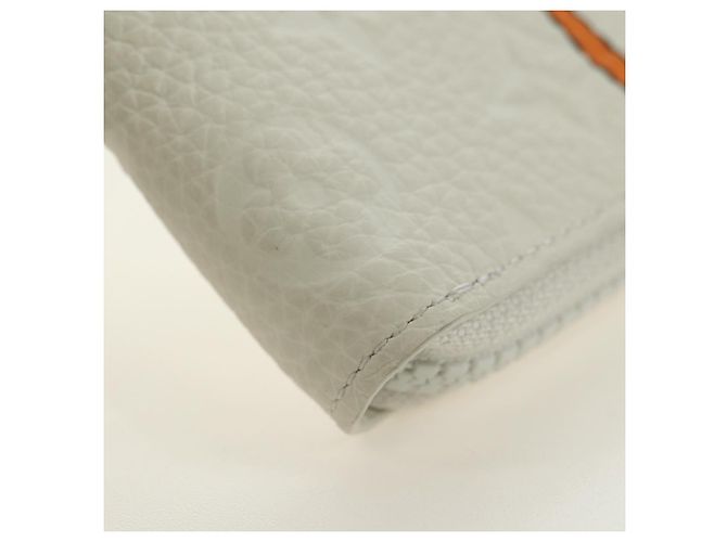 LOUIS VUITTON Taurillon Zippy Wallet Vertical LV Friend M80337 LV Auth 182719M Bianco - vista 7
