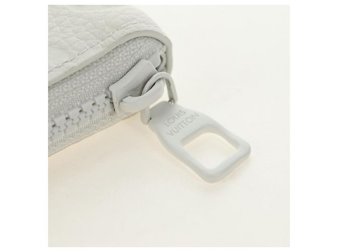 LOUIS VUITTON Taurillon Zippy Wallet Vertical LV Friend M80337 LV Auth 182719M Bianco - vista 8