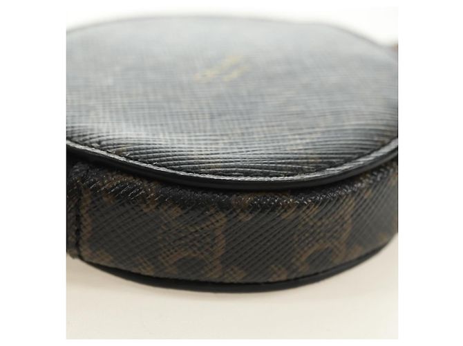 Céline CELINE Borsa a Spalla Macadam Canvas Triomphe PVC Nero Oro Auth 181733M D'oro - vista 14