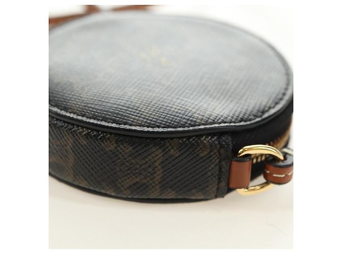 Céline CELINE Borsa a Spalla Macadam Canvas Triomphe PVC Nero Oro Auth 181733M D'oro - vista 15