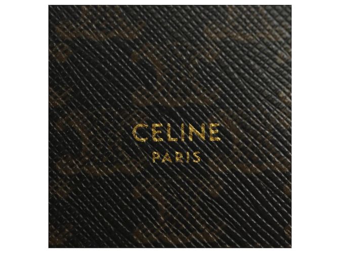 Céline CELINE Borsa a Spalla Macadam Canvas Triomphe PVC Nero Oro Auth 181733M D'oro - vista 18