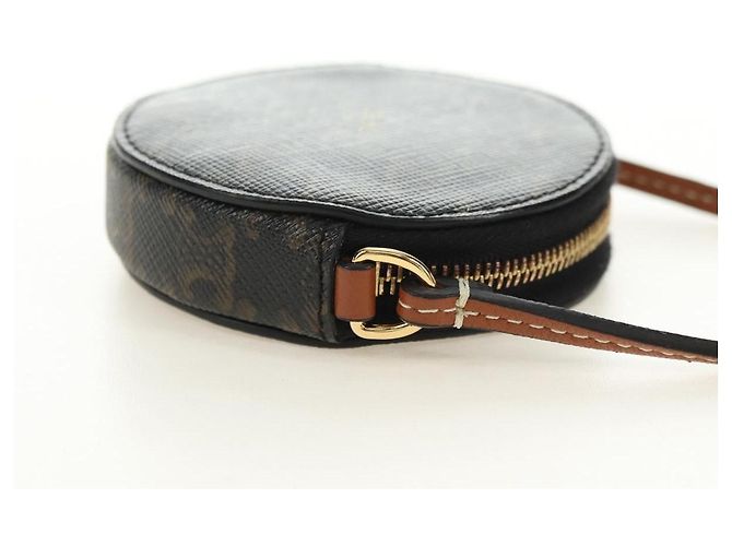 Céline CELINE Borsa a Spalla Macadam Canvas Triomphe PVC Nero Oro Auth 181733M D'oro - vista 4