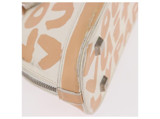 LOUIS VUITTON Borsa a mano Graffiti Armahorizontal Bianca Arancione M92176 Auth 183696A Bianco - vista 10