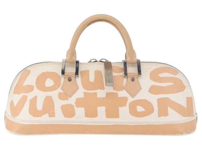 LOUIS VUITTON Borsa a mano Graffiti Armahorizontal Bianca Arancione M92176 Auth 183696A Bianco - vista 13