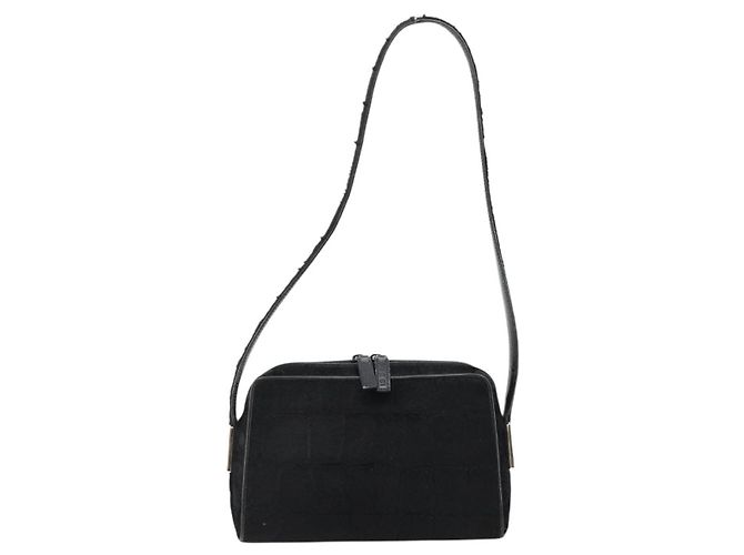 Borsa a tracolla GUCCI Harako pelle Nero Argento 007 1014 0274 5 Auth 183309 - vista 13