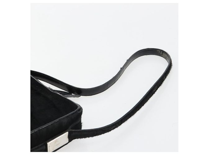 Borsa a tracolla GUCCI Harako pelle Nero Argento 007 1014 0274 5 Auth 183309 - vista 14