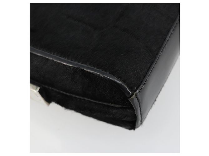 Borsa a tracolla GUCCI Harako pelle Nero Argento 007 1014 0274 5 Auth 183309 - vista 16