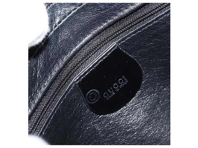 Borsa a tracolla GUCCI Harako pelle Nero Argento 007 1014 0274 5 Auth 183309 - vista 19