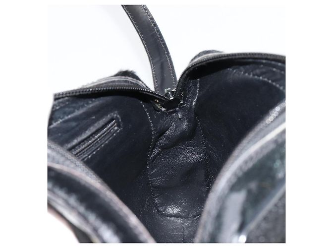 Borsa a tracolla GUCCI Harako pelle Nero Argento 007 1014 0274 5 Auth 183309 - vista 20