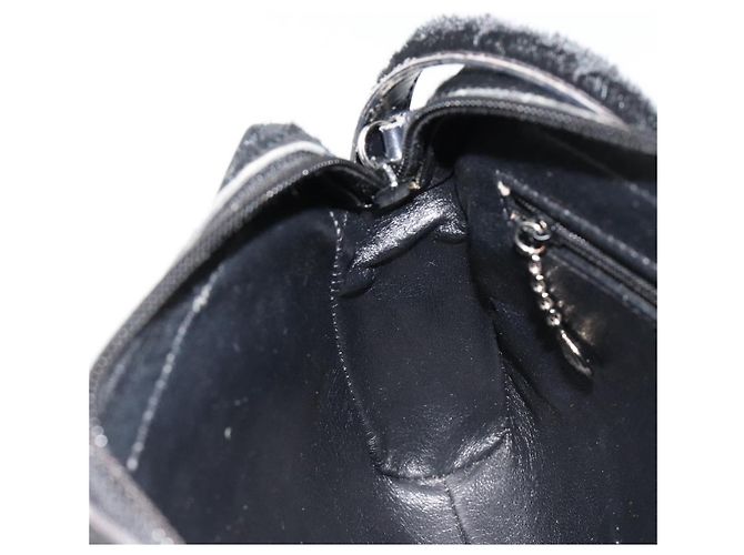 Borsa a tracolla GUCCI Harako pelle Nero Argento 007 1014 0274 5 Auth 183309 - vista 21
