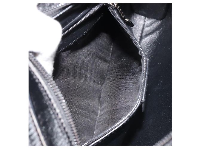 Borsa a tracolla GUCCI Harako pelle Nero Argento 007 1014 0274 5 Auth 183309 - vista 23