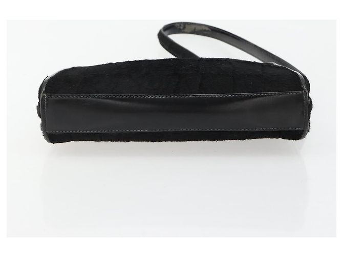 Borsa a tracolla GUCCI Harako pelle Nero Argento 007 1014 0274 5 Auth 183309 - vista 5
