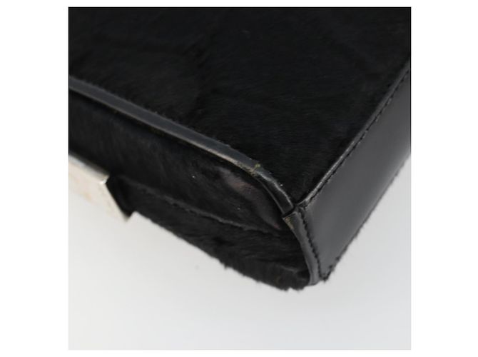 Borsa a tracolla GUCCI Harako pelle Nero Argento 007 1014 0274 5 Auth 183309 - vista 9