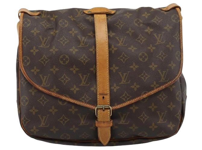 LOUIS VUITTON Borsa a Spalla Monogram Saumur 35 M42254 LV Auth ka4631 Monogramma - vista 13