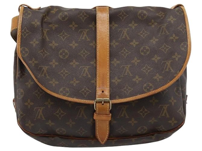 LOUIS VUITTON Borsa a Spalla Monogram Saumur 35 M42254 LV Auth ka4631 Monogramma - vista 2