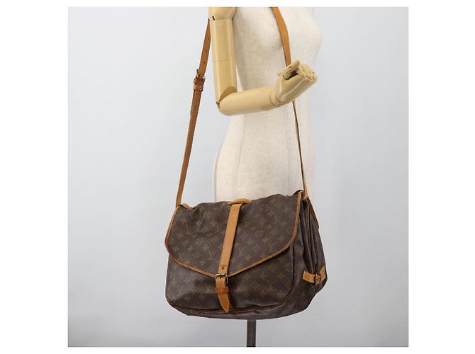 LOUIS VUITTON Borsa a Spalla Monogram Saumur 35 M42254 LV Auth ka4631 Monogramma - vista 29