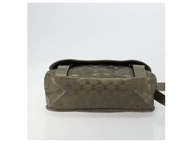 Borsa a Spalla GUCCI GG Implementation PVC Grigio Argento 201447 Auth am11773A Marrone - vista 5
