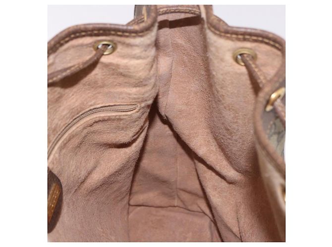 Borsa a tracolla GUCCI GG Supreme Web Sherry Line PVC Beige Oro Auth 182622 D'oro - vista 19