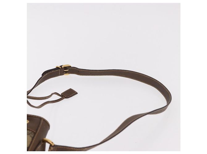 Borsa a tracolla GUCCI GG Supreme Web Sherry Line PVC Beige Oro Auth 182622 D'oro - vista 8