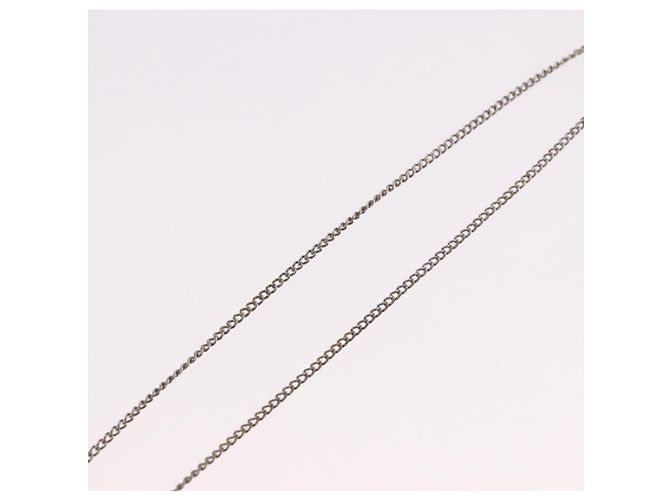 Collana CHANEL COCO Mark in metallo color argento CC Auth 182942M - vista 15