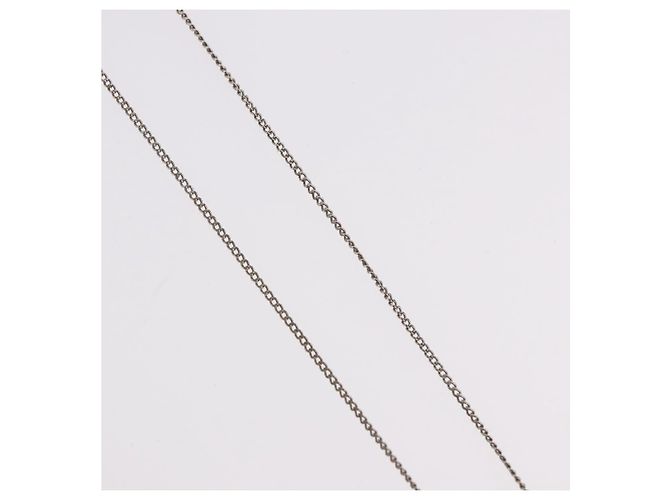 Collana CHANEL COCO Mark in metallo color argento CC Auth 182942M - vista 6