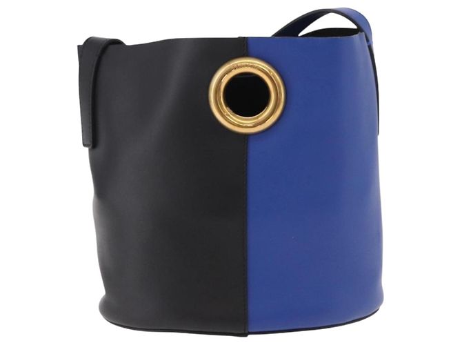 Borsa a Spalla VERSACE in Pelle Blu e Oro Auth BA13001V D'oro - vista 13