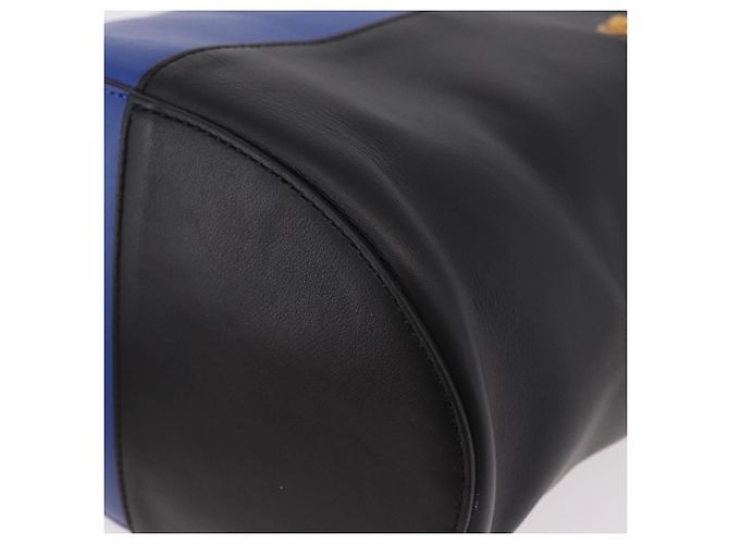 Borsa a Spalla VERSACE in Pelle Blu e Oro Auth BA13001V D'oro - vista 9