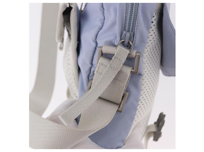 PRADA Sports Line Schultertasche Nylon Blau Silber Authentisch yk20492A - Ansicht 10