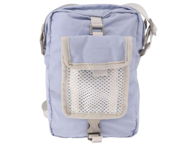 PRADA Sports Line Schultertasche Nylon Blau Silber Authentisch yk20492A - Ansicht 2