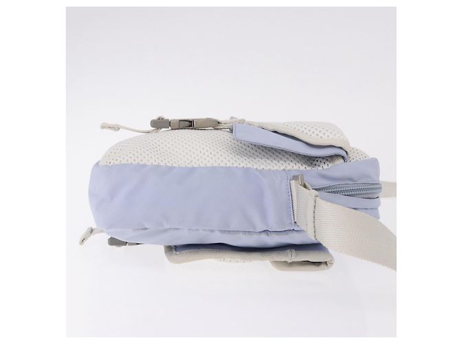 PRADA Sports Line Schultertasche Nylon Blau Silber Authentisch yk20492A - Ansicht 3