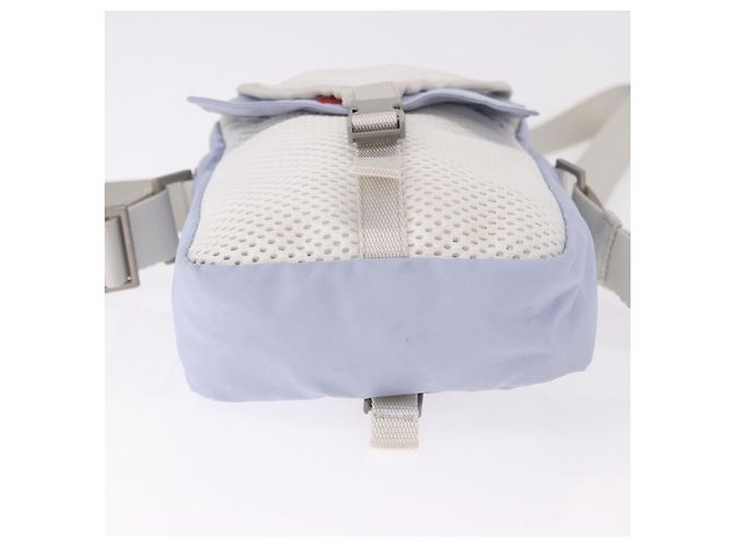PRADA Sports Line Schultertasche Nylon Blau Silber Authentisch yk20492A - Ansicht 5
