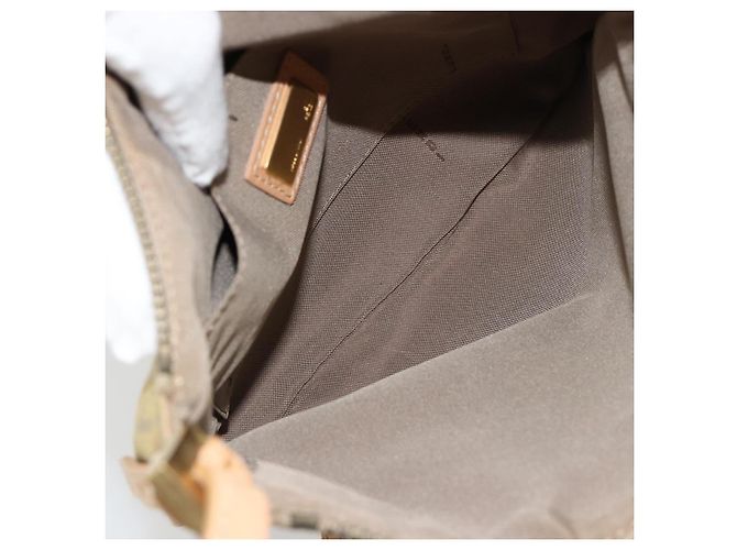 Borsa a Spalla FENDI Zucchino Canvas Beige Oro Auth 182966A D'oro - vista 11