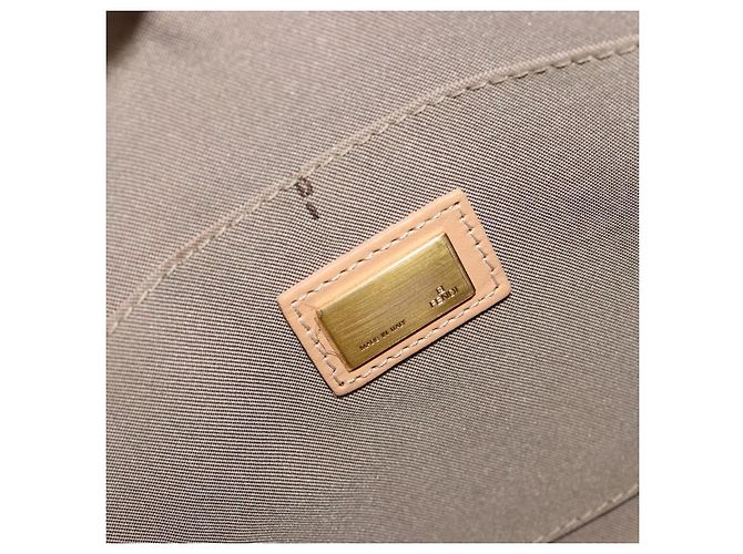 Borsa a Spalla FENDI Zucchino Canvas Beige Oro Auth 182966A D'oro - vista 18