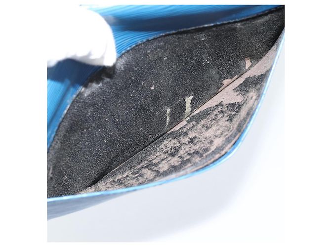 LOUIS VUITTON Epi Montaigne 23 Clutch Blu M52665 LV Auth 183602 - vista 11