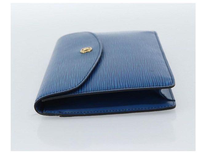 LOUIS VUITTON Epi Montaigne 23 Clutch Blu M52665 LV Auth 183602 - vista 3