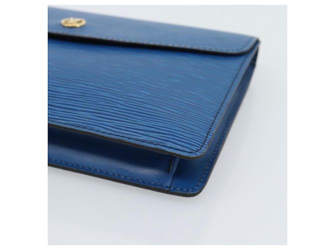 LOUIS VUITTON Epi Montaigne 23 Clutch Blu M52665 LV Auth 183602 - vista 7