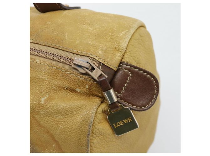 Borsa a Mano LOEWE Anagram in Pelle Giallo Oro Autentica 182106 D'oro - vista 10