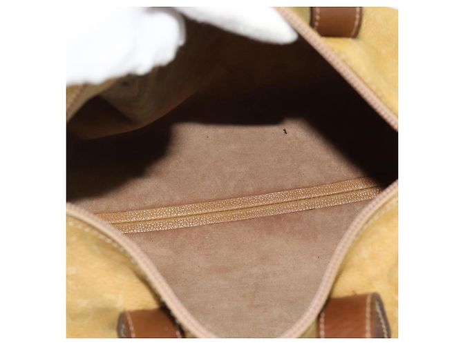 Borsa a Mano LOEWE Anagram in Pelle Giallo Oro Autentica 182106 D'oro - vista 11