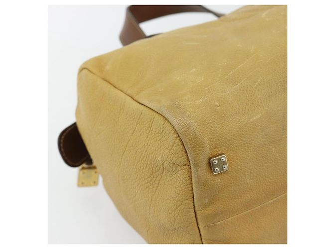 Borsa a Mano LOEWE Anagram in Pelle Giallo Oro Autentica 182106 D'oro - vista 15