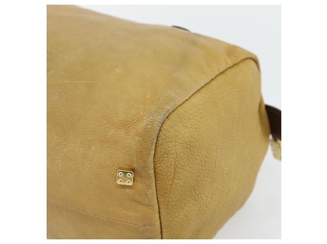 Borsa a Mano LOEWE Anagram in Pelle Giallo Oro Autentica 182106 D'oro - vista 16