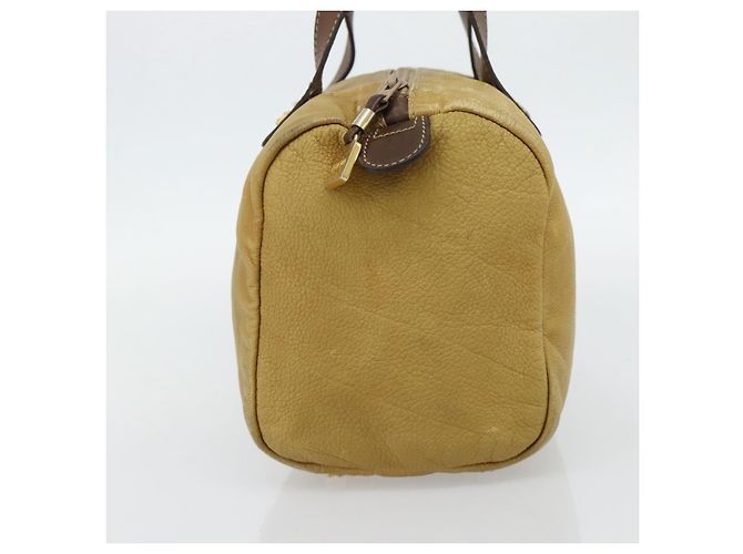 Borsa a Mano LOEWE Anagram in Pelle Giallo Oro Autentica 182106 D'oro - vista 3