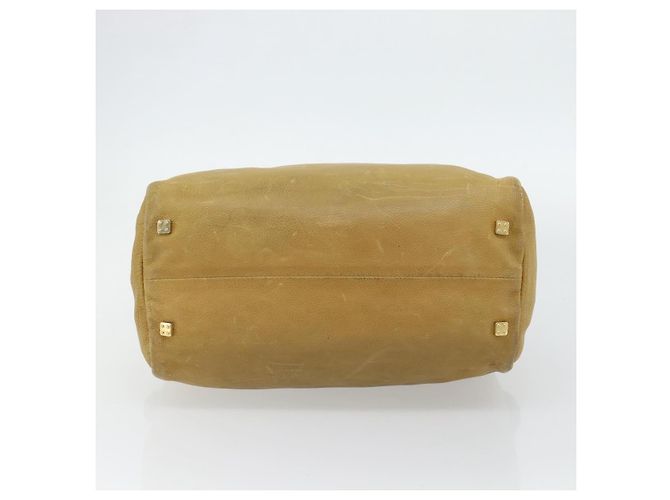 Borsa a Mano LOEWE Anagram in Pelle Giallo Oro Autentica 182106 D'oro - vista 5
