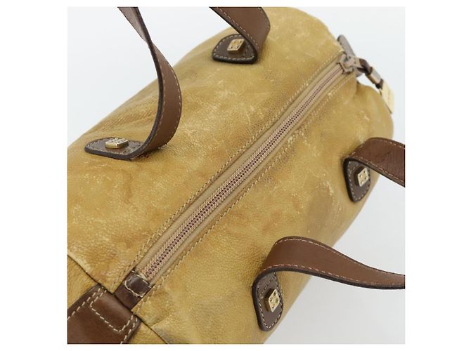 Borsa a Mano LOEWE Anagram in Pelle Giallo Oro Autentica 182106 D'oro - vista 6