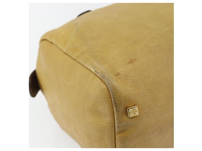 Borsa a Mano LOEWE Anagram in Pelle Giallo Oro Autentica 182106 D'oro - vista 9