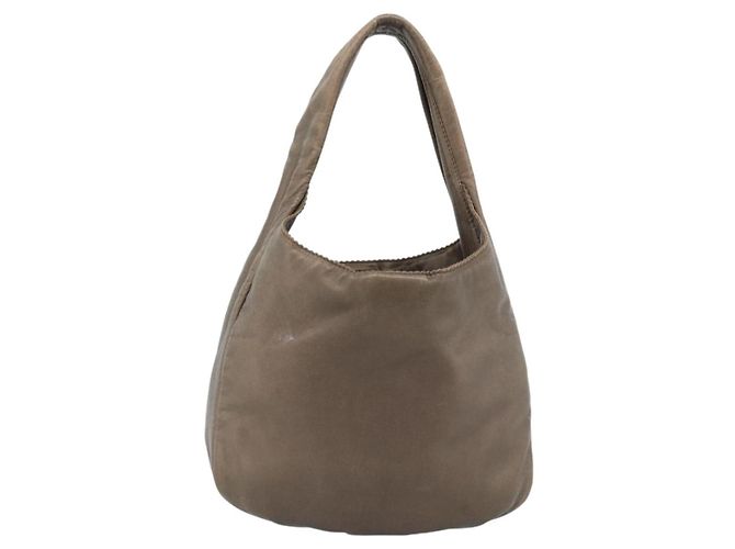 Borsa a tracolla LOEWE in pelle marrone argento Auth 183041A - vista 2