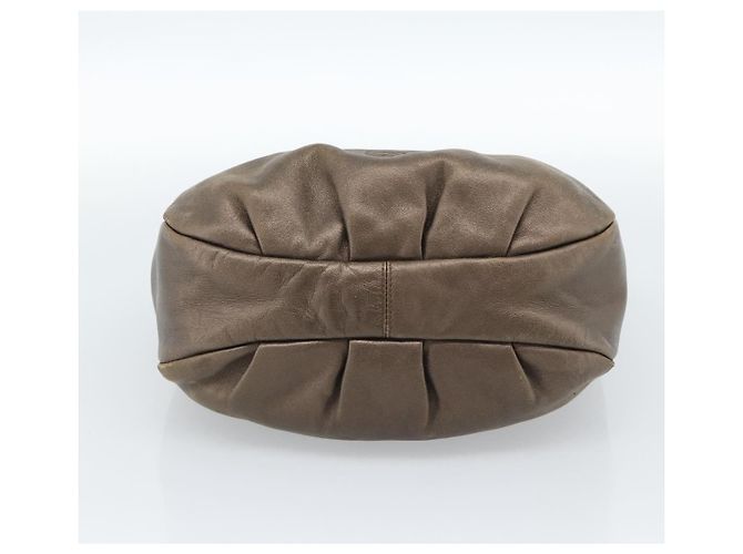 Borsa a tracolla LOEWE in pelle marrone argento Auth 183041A - vista 5