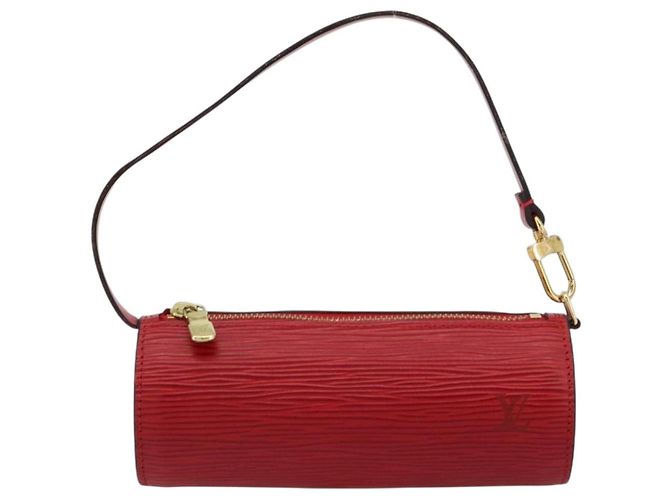LOUIS VUITTON Epi Soufflot Pouch Accessory Pouch Rosso LV Auth BA12754A - vista 13