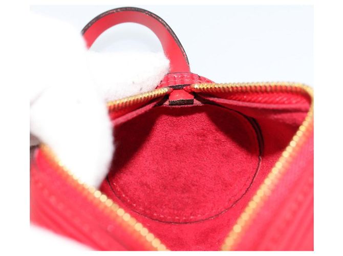 LOUIS VUITTON Epi Soufflot Pouch Accessory Pouch Rosso LV Auth BA12754A - vista 18