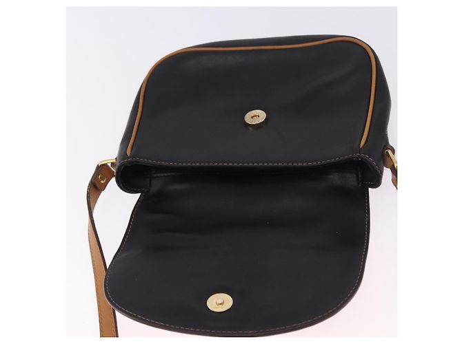 16 Céline Borsa a Spalla CELINE in Pelle Nera e Oro Auth gh2104 Nero D'oro - vista 10